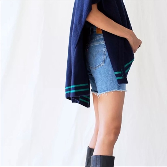 Free People Harbour Stripe Cable Poncho NWT - OS - Picture 5 of 12